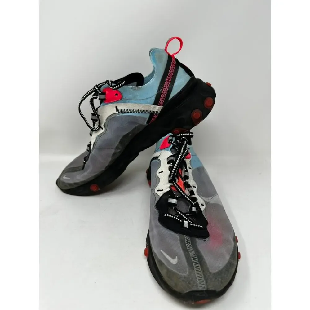 Nike React Element 87 'Solar Red' Men's 10.5 Translucent Cork Insole Sporty EUC